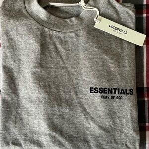 Fear of God Essentials Dark Oatmeal Gray Tee